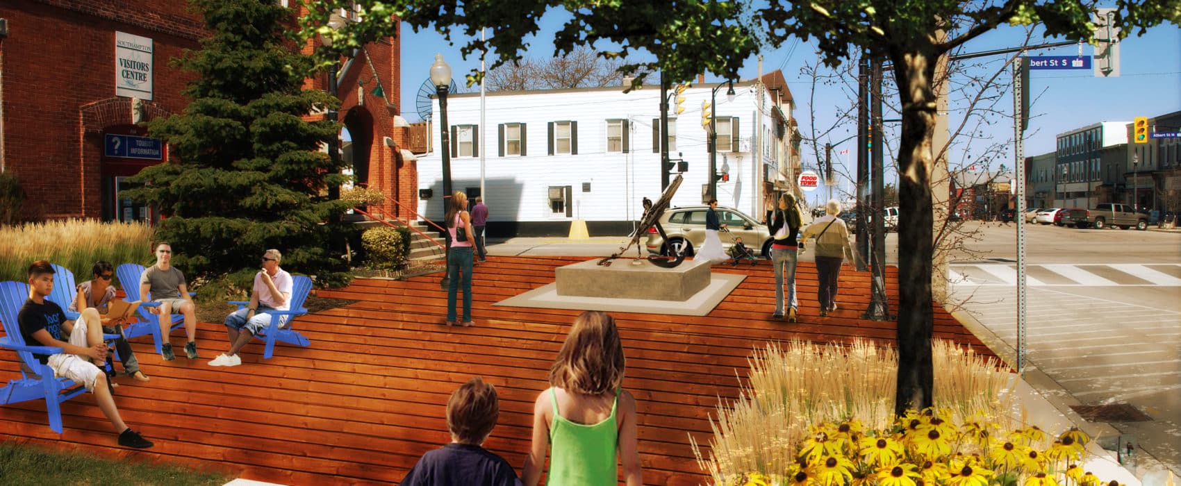 Southampton Downtown Streetscape sunset deck
