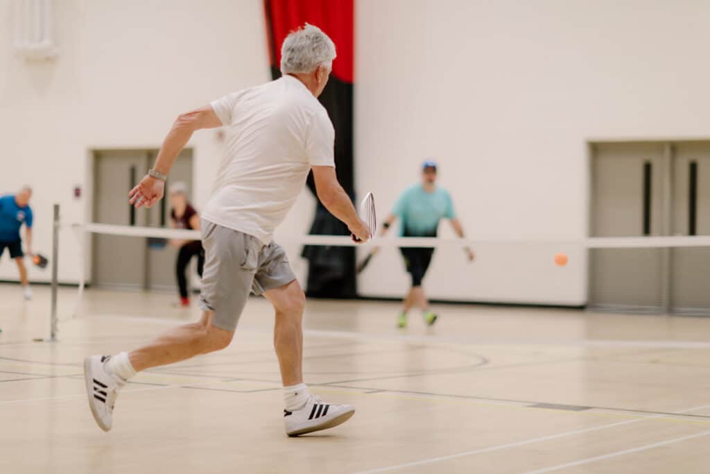 Pickleball players at the Cobourg Community Centre