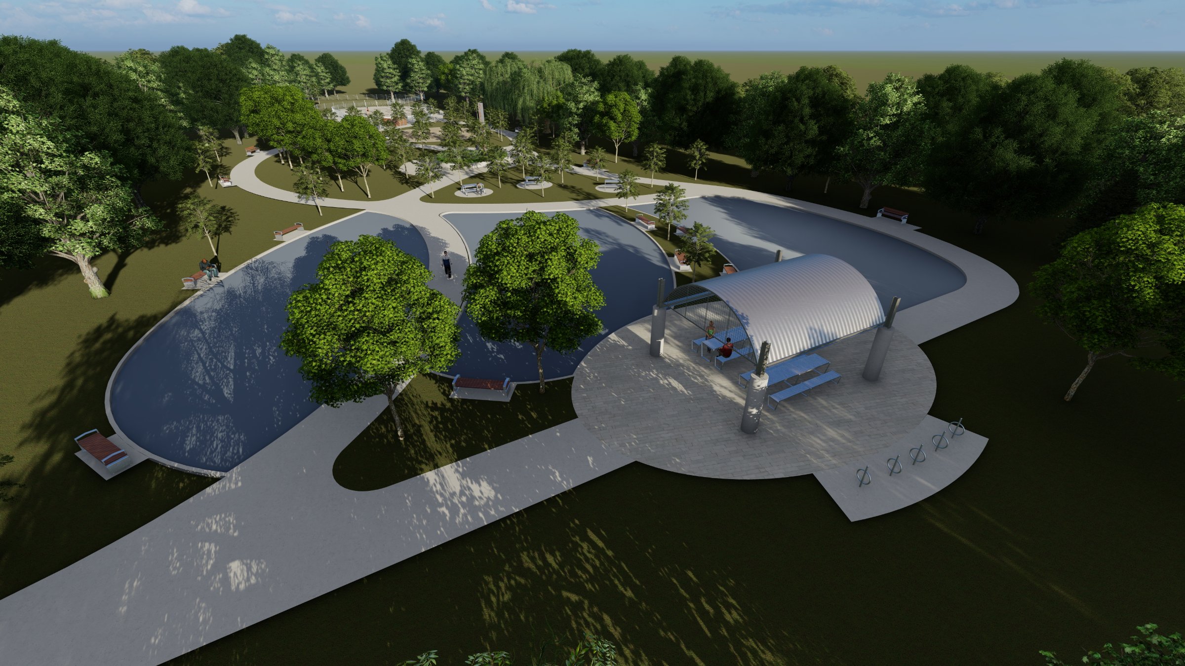 Splash pad rendering, Bridgeview Park, Richmond Hill