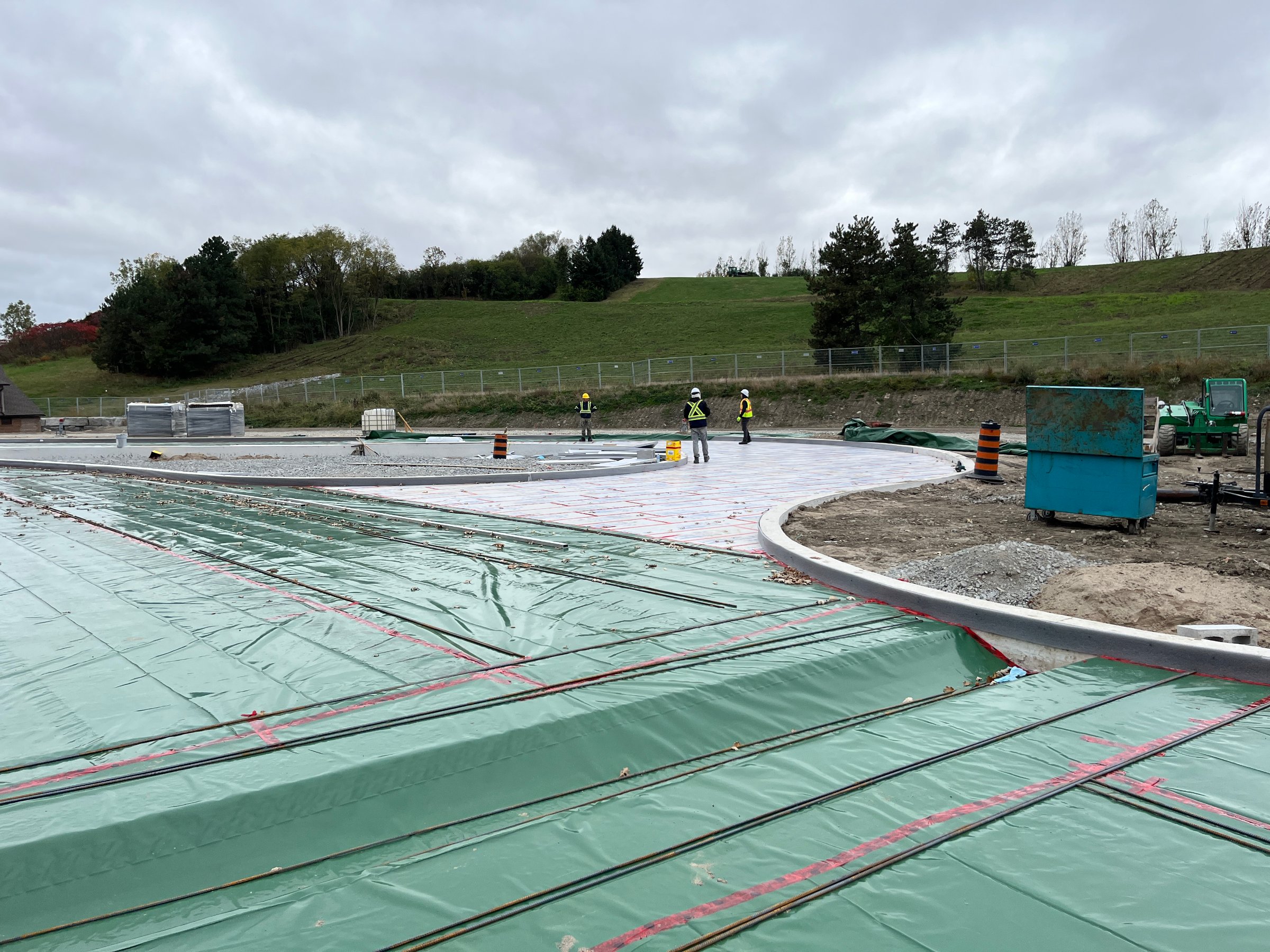 Skating trail under construction at Centennial Park, Etobicoke